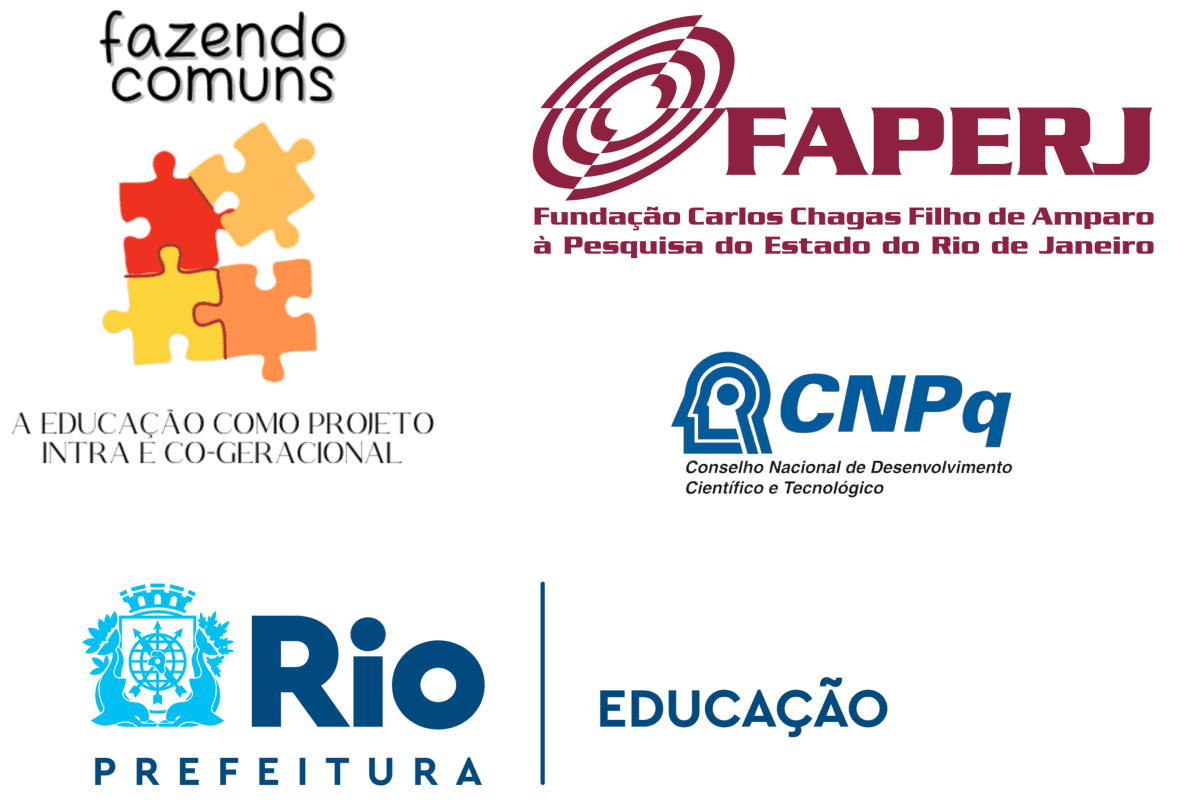 Logos de apoio e realização: FAPERJ, CNPq e Prefeitura do Rio — Educação
